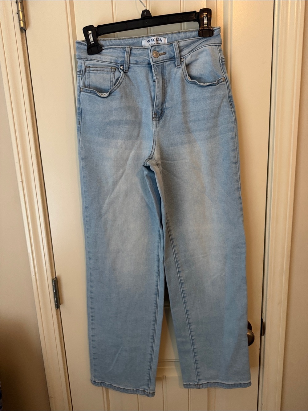 Wax Jean Light Wash Straight Leg Jeans - Pale Blue